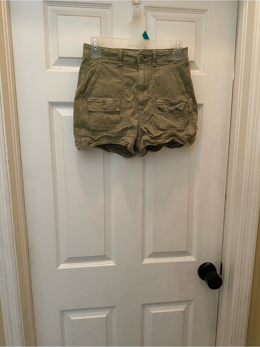 Utility High-Rise Olive Green Women's Shorts